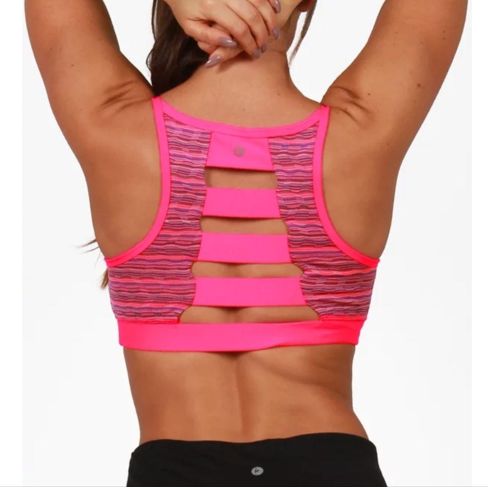 90 DEGREE BY REFLEX Space Dye Ladder Back Sports Bra Sz S